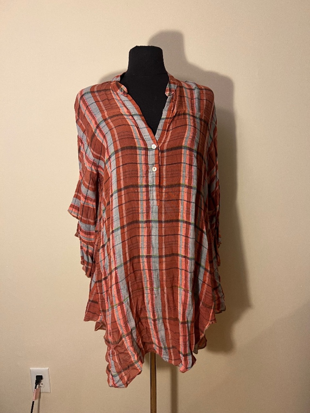 Free People One Waverly Plaid Tunic